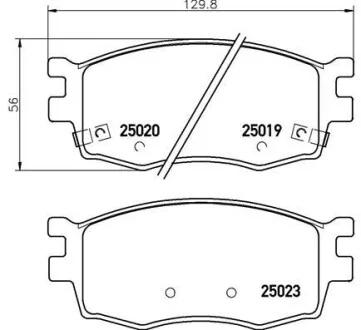 Тормозные колодки дисковые, к-кт. BREMBO P30 069 (фото 1)