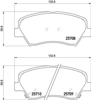 Тормозные колодки дисковые, к-кт. BREMBO P30 073