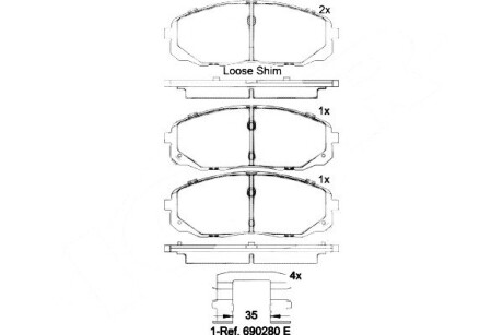 Тормозные колодки дисковые BREMBO P30 095 (фото 1)