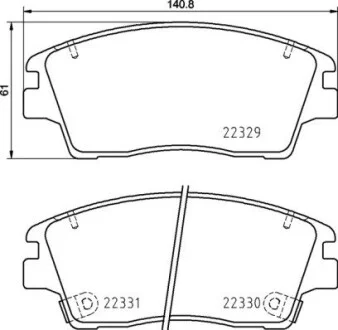 Тормозные колодки дисковые BREMBO P30 096