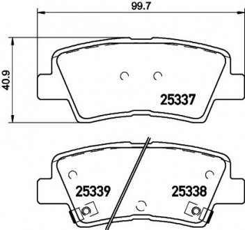 Тормозные колодки дисковые BREMBO P30 101 (фото 1)