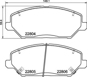 Фото 1 - гальмівні колодки дискові BREMBO P30 110 Гальмівні колодки дискові BREMBO P30 110 (фото 1)