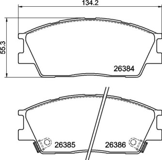 Гальмівні колодки дискові BREMBO P30 126 (фото 1)