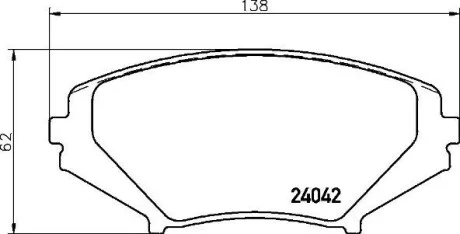 Тормозные колодки дисковые, к-кт. BREMBO P49 034