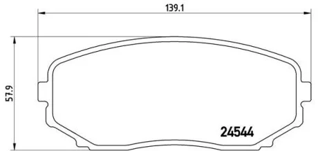 Гальмівні колодки дискові, к-кт. BREMBO P49 040 (фото 1)
