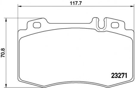 Комплект тормозных колодок с 4 шт. дисков BREMBO P50041 (фото 1)