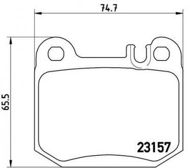 Комплект тормозных колодок с 4 шт. дисков BREMBO P50043 (фото 1)