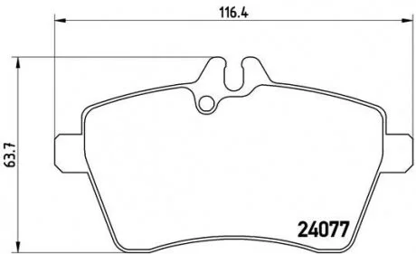 Комплект гальмівних колодок із 4 шт. дисків BREMBO P50056