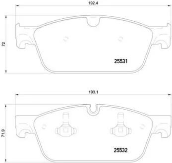 Гальмівні колодки дискові BREMBO P50 112