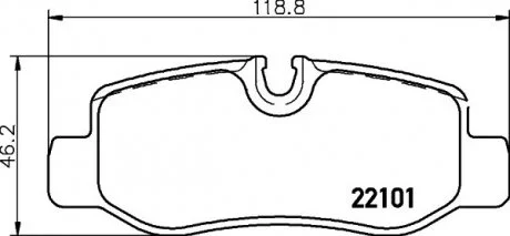 Тормозные колодки дисковые, к-кт. BREMBO P50 126