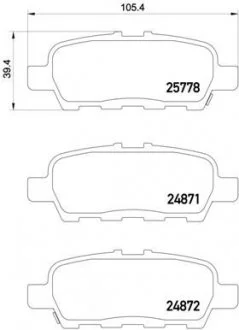 Гальмівні колодки дискові BREMBO P56087
