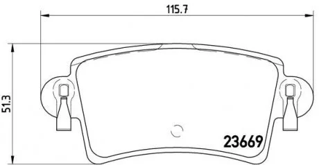 Тормозные колодки дисковые, к-кт. BREMBO P59 040