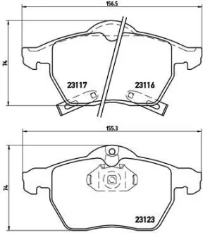 Гальмівні колодки дискові BREMBO P59 048