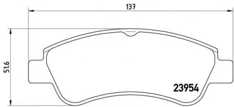 Гальмівні колодки дискові, к-кт. BREMBO P61 066