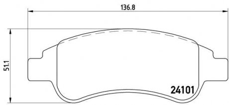 Тормозные колодки дисковые, к-кт. BREMBO P61 082 (фото 1)