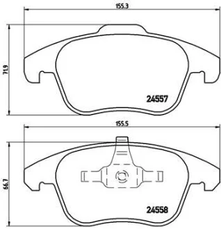 Комплект гальмівних колодок із 4 шт. дисків BREMBO P61086