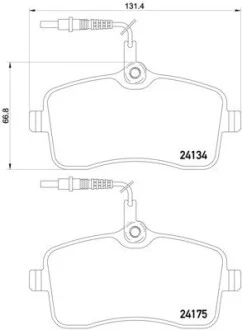 Тормозные колодки дисковые, к-кт. BREMBO P61 109