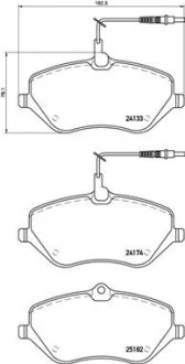 Гальмівні колодки дискові BREMBO P61 119