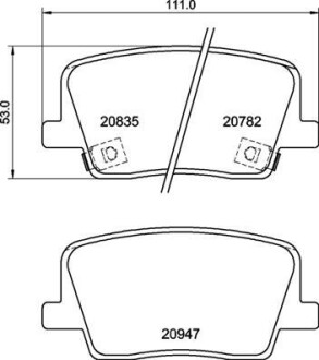 Гальмівні колодки дискові BREMBO P77 003 (фото 1)