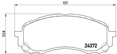 Тормозные колодки дисковые, к-кт. BREMBO P78 015