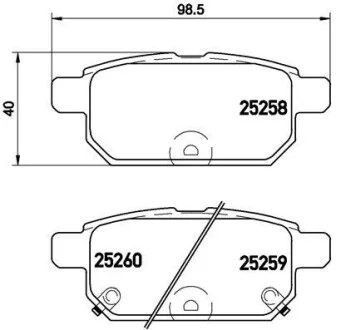 Комплект гальмівних колодок. BREMBO P79029