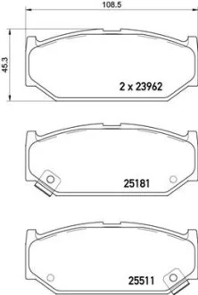 Гальмівні колодки дискові BREMBO P79 031