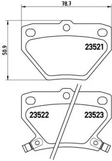 Тормозные колодки дисковые, к-кт. BREMBO P83 052