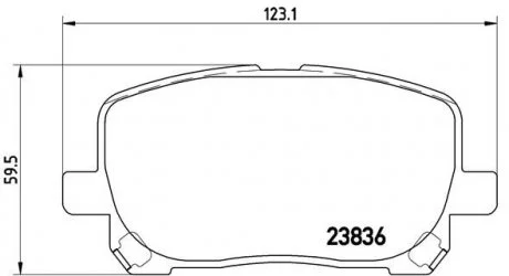 Тормозные колодки дисковые, к-кт. BREMBO P83 061