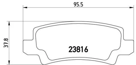 Тормозные колодки дисковые, к-кт. BREMBO P83 065