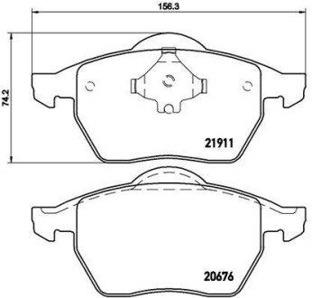 Гальмівні колодки дискові, к-кт. BREMBO P85 035 (фото 1)