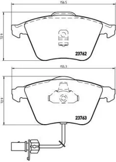 Тормозные колодки дисковые, к-кт. BREMBO P85 056