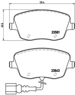 Гальмівні колодки дискові, к-кт. BREMBO P85 077