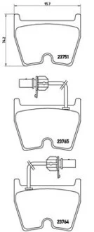 Гальмівні колодки дискові BREMBO P85 078