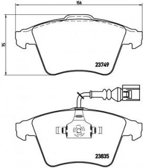 Тормозные колодки дисковые, к-кт. BREMBO P85 090