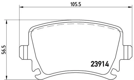 Тормозные колодки задние AUDI / SEAT / SKODA / VW / VW (FAW) BREMBO P85095
