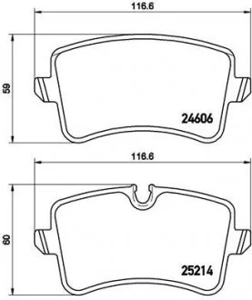 Комплект тормозных колодок с 4 шт. дисков BREMBO P85119