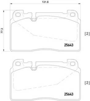Гальмівні колодки дискові BREMBO P85 123