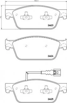 Тормозные колодки дисковые, к-кт. BREMBO P85 141