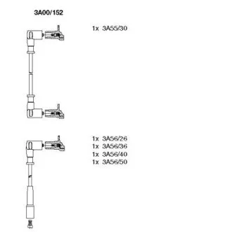 Комплект проводов SKODA Felicia 1,3 94-02 BREMI 3A00152