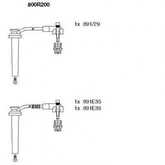 Комплект проводов FORD Mondeo 2,5-3,0 (V6) 94-07 BREMI 800R200 (фото 1)