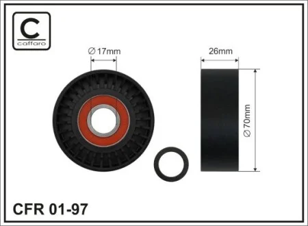 Ролик BMW 28 ноября 1433571 CAFFARO 01-97