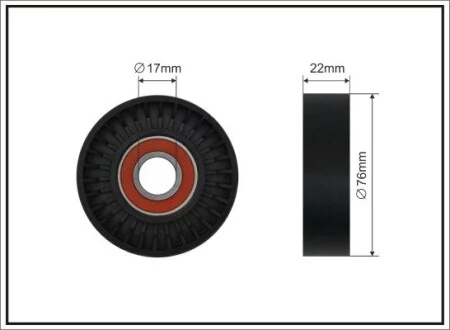 Ролик натягувача ременя Opel Astra G X1,4-1,8XE4 CAFFARO 02-98