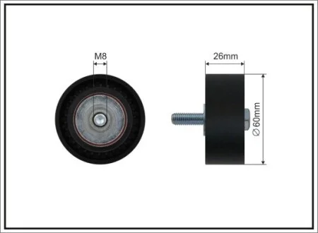 Ролик поліклинового ременя Psa 1.4 / 1.9D Servo Citroen Berlingo CAFFARO 03-14