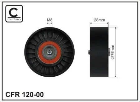 Натяжний ролик Audi A4 / A6 1.6 / 1.8T / 2.0 CAFFARO 120-00