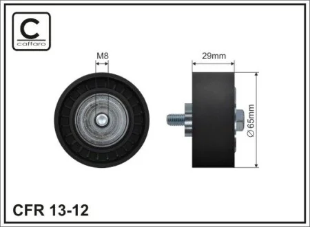 Натяжний ролик ременя Alfa Romeo 147,156 Fiat Bravo II, Punto, Stilo 1.8-3.2 94- CAFFARO 13-12 (фото 1)