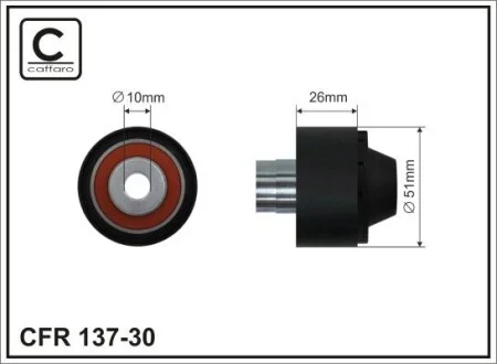 Ролик PSA / Ford 1.4 HDi / TDCi 1.6HDi 01- CAFFARO 137-30