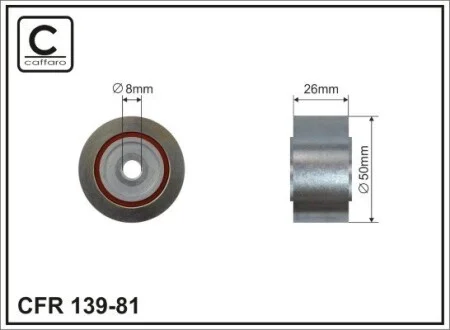 Паразитный ролик поликлинового ремня Citroen Jumper / Ducato / Boxer 2.0Jtd 02-> CAFFARO 139-81