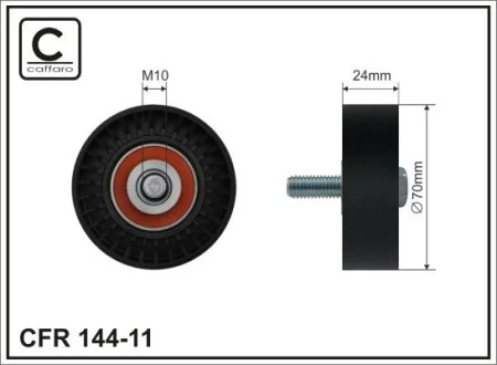 Ролик ремня поликлин.Ford Mondeo II, Focus I, Maverick, MAZDA Tribute, 1.6 / 1.8 / 2.0 09.96- CAFFARO 144-11 (фото 1)