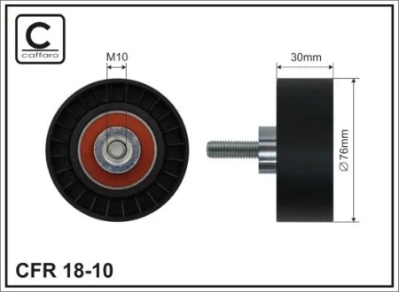 Ролик ремня Ford Fiesta 00-, Focus II 1.8 DI / TDCi / TDDi 05- CAFFARO 18-10