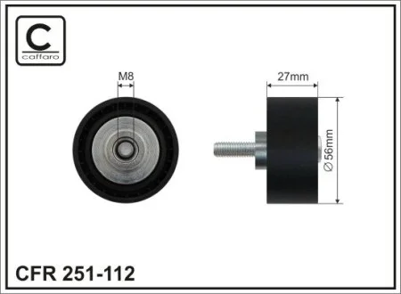 Натяжной ролик BMW 2.0d-3.0d CAFFARO 251-112